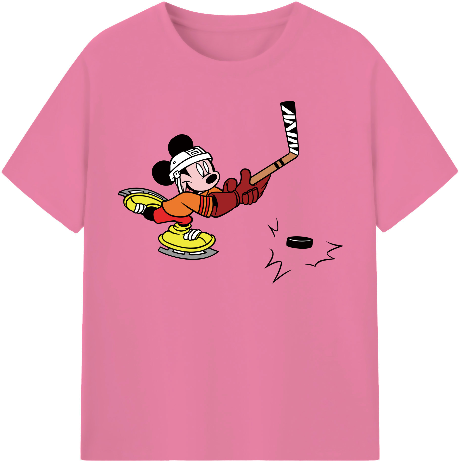 （画像用） ミッキーマウス Mickey Mouse 綿100％半袖Tシャツ（フロントプリント）